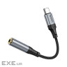 Перехідник USB-C to 3.5mm F 0.12m Black HOCO (6942007608886)