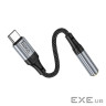 Перехідник USB-C to 3.5mm F 0.12m Black HOCO (6942007608886)