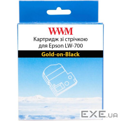 Картридж зі стрічкою WWM для Epson LW-700 24mm х 8m Gold-on-Black (WWM-SC24KZ) 8m Gold-on-Black (WWM-SC24KZ)