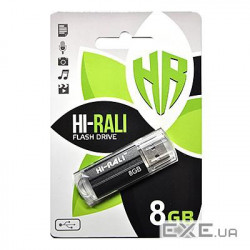 Флеш-накопичувач USB 8GB Hi-Rali Corsair Series Black (HI-8GBCORBK)