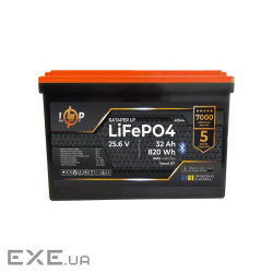 Аккумулятор LP LiFePO4 25,6V - 32 Ah (820Wh) (BMS 40А/32A) пластик Smart BT (40944)