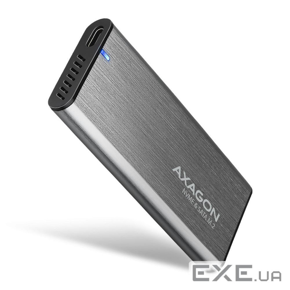 Зовнішній карман для накопичувачів AXAGON EEM2-SG2 SuperSpeed+ USB-C - M.2 NVMe & SATA SSD RAW box