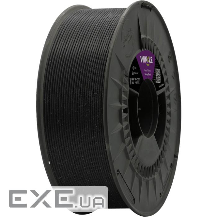 Пластик (Filament) WINKLE PLA HD 1кг, 1.75мм, блискучий, галактично-чорний (PHD01000175NEGGALWNK)