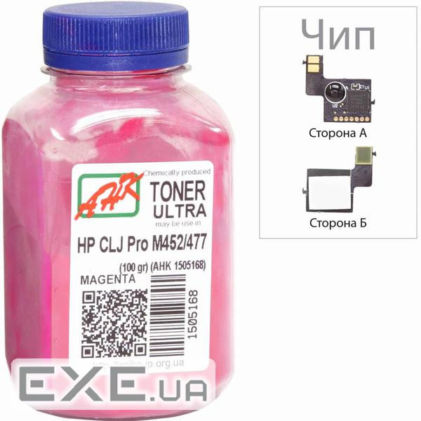 Тонер HP CLJ Pro M452/477 100г Magenta +chip AHK (1505172)