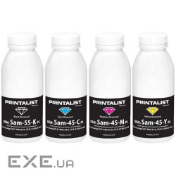 Тонер Samsung CLP-300/310, CLX-2160/3160 SET Black 55г/Сolor 45 Printalist (Sam-CLP300-SET-PL)