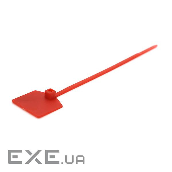 Стяжки нейлон із маркером 3х100mm червоні (500шт) висока я (Shida 3х100mm червоні (500шт)) ))