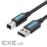 Кабель для принтера USB 2.0 AM/BM 1.0m 480Mbps PVC black Vention (COQBF)