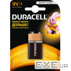 Батарейка Duracell 9V лужна 1шт. в упаковці (5000394066267 / 81483681)