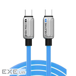 Кабель Cabletime USB Type-C - USB Type-C (M/M) PD 240W, 2 м, Blue (CU05L)