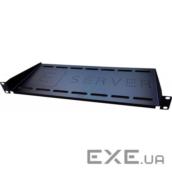 Полка 19" Eserver 1U глуб. 200мм, цвет черный (PK-1U-200-B)