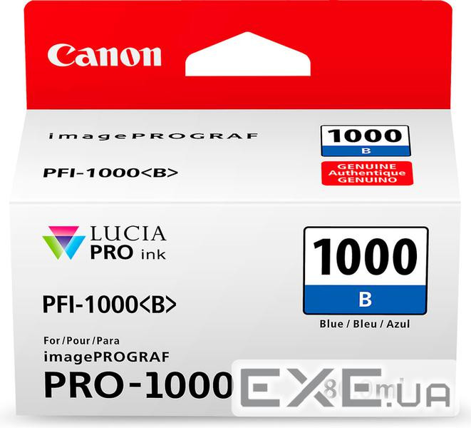 Картридж Canon PFI-1000B (Blue) (0555C001)