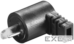 Штекер FreeEnd-Speaker,/M кутовий 90е Screw,чорний (75.01.1242-1)