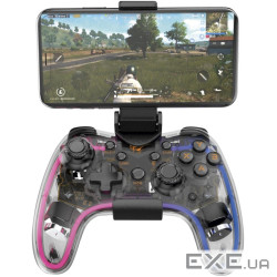 Геймпад Havit G180BT, Transparent, бездротовий (Bluetooth 5.0), PC / Playstation 3/4 (HV-G180BT RGB)