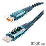 Дата кабель USB-C to Lightning 2.0m 20W Digital Display blue Essager (EXCTL-YDA03)