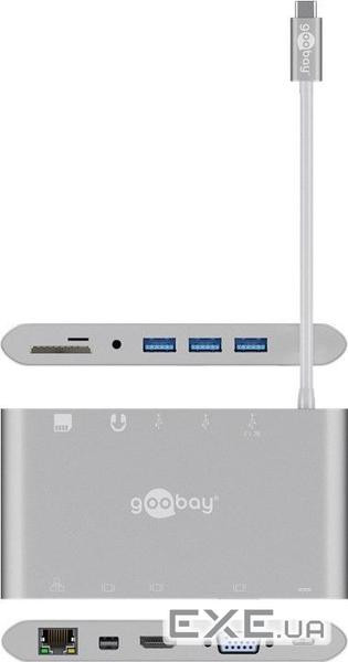 Перехідник моніторний USB Type-C-HDMI M/F,(USB3.0+PD) MultiPort 4K@30Hz,білий (75.06.2113-1) (75.06.2113-1)