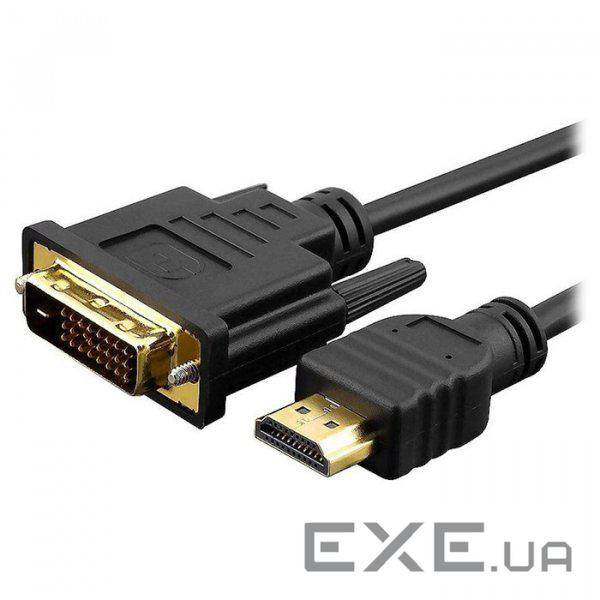 Кабель мультимедійний HDMI M to DVI M 1.8m 24+1pin Patron (CAB-PN-DVI-HDMI-18)