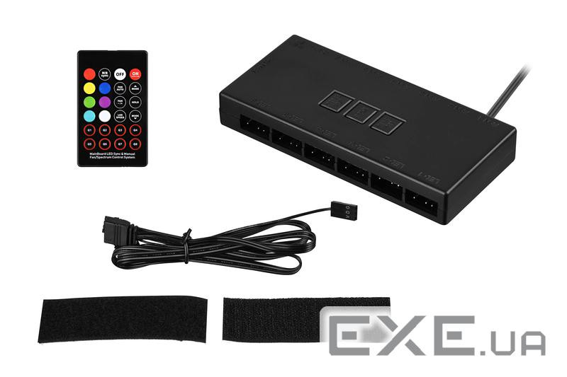 Контролер 2E GAMING CONTR-B ARGB, 6 fans, 3pin fan + 5V 3pin ARGB, 2 pin LED, remote (2E-CONTR-B)