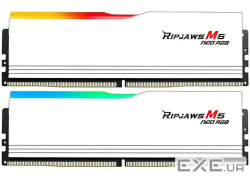 Модуль пам'яті G.SKILL Ripjaws M5 Neo RGB Matte White DDR5 6000MHz 64GB (F5-6000J3040G32GX2-RM5NRW)