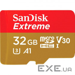 Карта пам'яті SANDISK 32GB microSDHC class 10 UHS-I A1 V30 Extreme (SDSQXAF-032G-GN6GN)