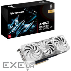 Відеокарта ACER Predator BiFrost Radeon RX 9070 XT OC 16GB White Edition (DP.Z4FWW.P02)