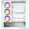 Корпус Modecom VOLCANO AQ500 ARGB MIDI FRONT LCD 6,2”, 4x120mm fans WHITE без БЖ (MC-A-AQ500-4FA-W)