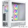 Корпус Modecom VOLCANO AQ500 ARGB MIDI FRONT LCD 6,2”, 4x120mm fans WHITE без БЖ (MC-A-AQ500-4FA-W)