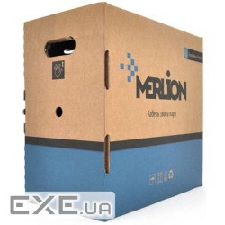 Кабель UTP, CCA, для зовнішньої прокладки, 4x2x0,56 мм, Merlion, Cat.6, бухта 305 м (10819)