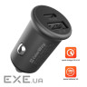 Зарядний пристрій ColorWay 2USB Car (Type-C PD20W + USB QC3.0 ) (38W) Gray (CW-CHA029PD-GR)