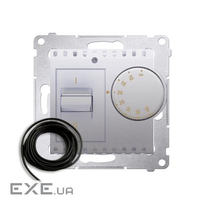 Регулятор температуры Premium с внешним датчиком в комплекте, 16A 230V, серебро (DRT10Z.02/43)