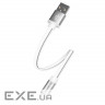 Дата кабель USB 2.0 AM to Micro 5P 0.25m white ColorWay (CW-CBUM-MUM25W)