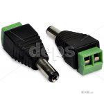 Роз'єм живлення 5.5х2.1 мм штир ("тато") з клемною колодкою (п (DC male connector 100шт.=1пач) )