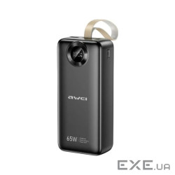Батарея універсальна AWEI 30000mAh PA-34 65W Fast charging black (6954284025324)