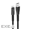 Дата кабель USB 2.0 AM to Micro 5P 1.0m zinc alloy + led black ColorWay (CW-CBUM035-BK)