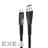 Дата кабель USB 2.0 AM to Micro 5P 1.0m zinc alloy + led black ColorWay (CW-CBUM035-BK)