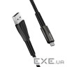 Дата кабель USB 2.0 AM to Micro 5P 1.0m zinc alloy + led black ColorWay (CW-CBUM035-BK)