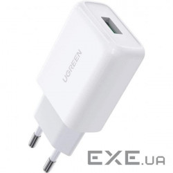 Зарядний пристрій Ugreen CD122 18W USB QC 3.0 Charger (White) (10133)