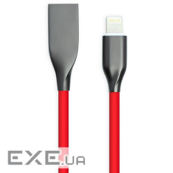 Дата кабель USB 2.0 AM to Lightning 1.0m red PowerPlant (CA911400)
