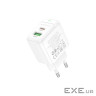 Зарядний пристрій BOROFONE BAS44A 1xUSB-C PD20W + 1xUSB QC3.0 white (6941991113840)