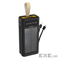 Power bank Linkage LKP-46+Solar 30000mAh, 22.5W, Кабелi Туре-С+Lighting, Black, Box