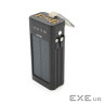 Power bank Linkage LKP-46+Solar 30000mAh, 22.5W, Кабелi Туре-С+Lighting, Black, Box