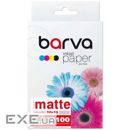 Фотопапір Barva 10x15, 180 g/m2, matt, 100арк (A180-255)