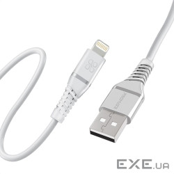 Кабель Promate USB - Lightning (M/M), 2.4 A, 1.2 м, PowerLine-Ai120 White (powerline-ai120.white)