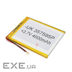 Літій-полімерний акумулятор 4*75*95mm (Li-ion 3.7В 4000мА&middot,год) (047595) ) (047595)