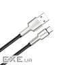 Дата кабель USB 2.0 AM to USB-C 1.0m head metal black ColorWay (CW-CBUC046-BK)