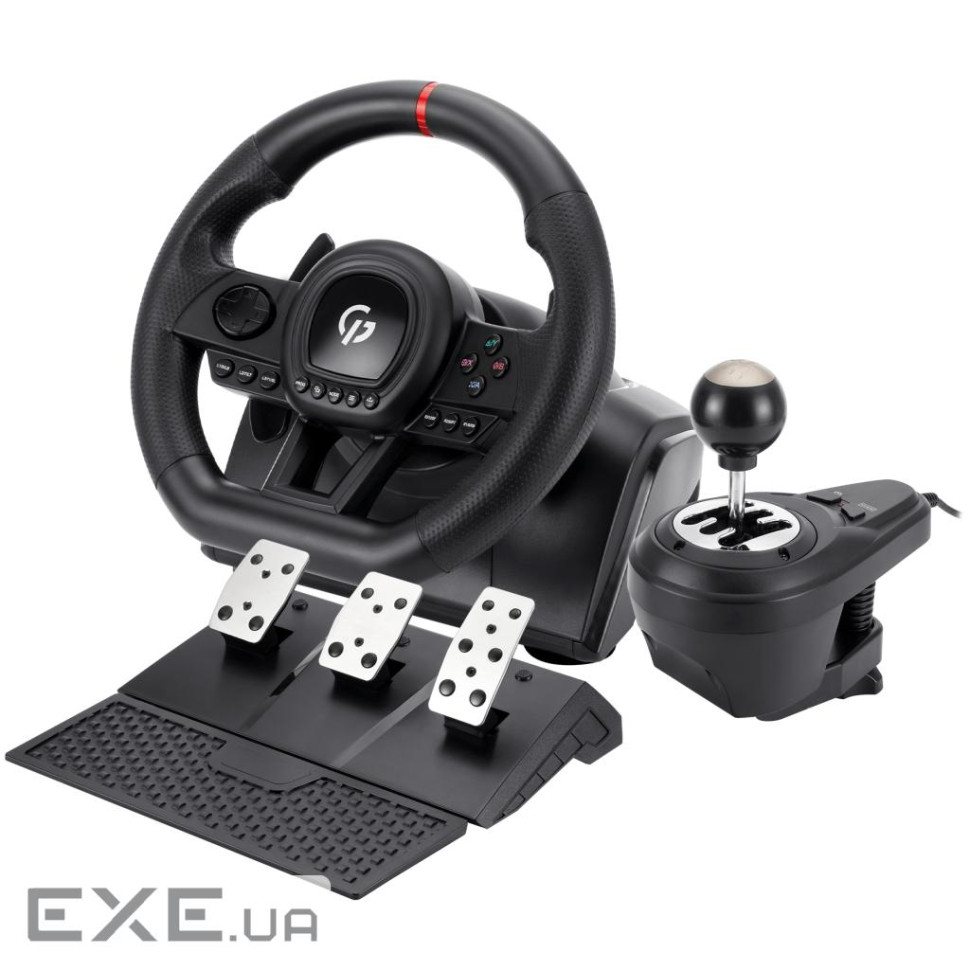 Ігрове кермо GamePro RW038PM з педалями та коробкою передач PC/XBOX360/XBOXONE/SWITCH/PS3/PS4