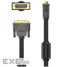 Кабель DVI-D 24M - 24M, 8.0 м, 2K 60Hz обплетення, з феритами Vention (EAEBK)