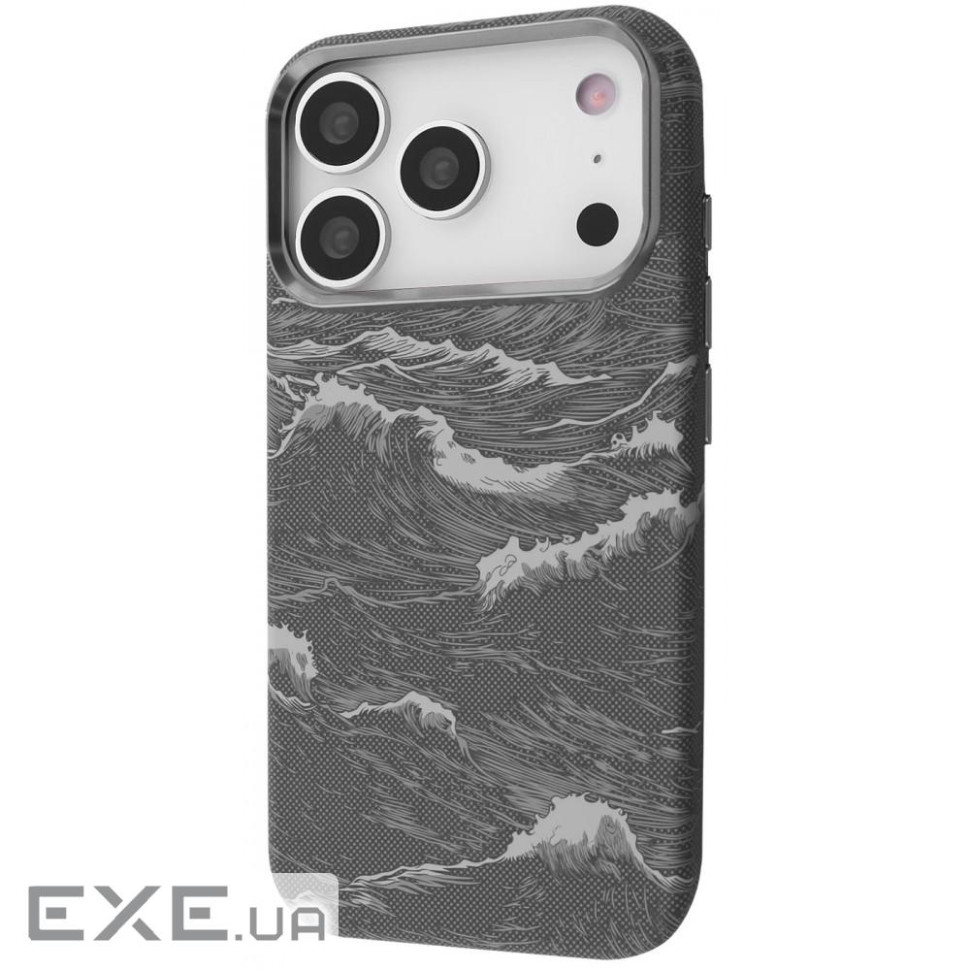 Чехол Gleam Case with Magnetic Ring iPhone 17 Pro silver ocean (PCGCIP17P075)