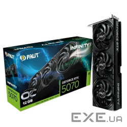 Відеокарта PALIT GeForce RTX 5070 Infinity 3 OC (NE75070S19K9-GB2050S)