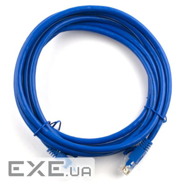 Патч-корд литий RITAR, UTP, RJ45, Cat.5e, 0,5m, синій, Cu (мідь ) (04264)