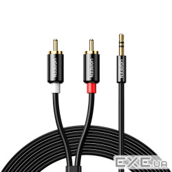 Кабель мультимедійний 3.5mm M to 2xRCA M 3.0m AV116 black Ugreen (10590) (90401970)
